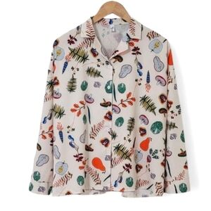 Vtg. Botanical Print Shirt